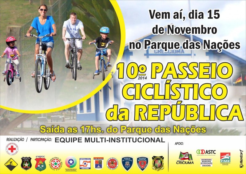 Passeio Ciclístico da República acontece neste sábado