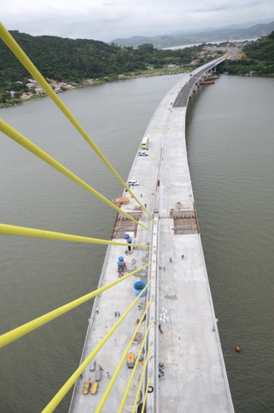 Obras da ponte de Laguna serão concluídas dentro do prazo