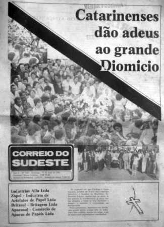 Uma multidão nas despedidas a Diomício Freitas