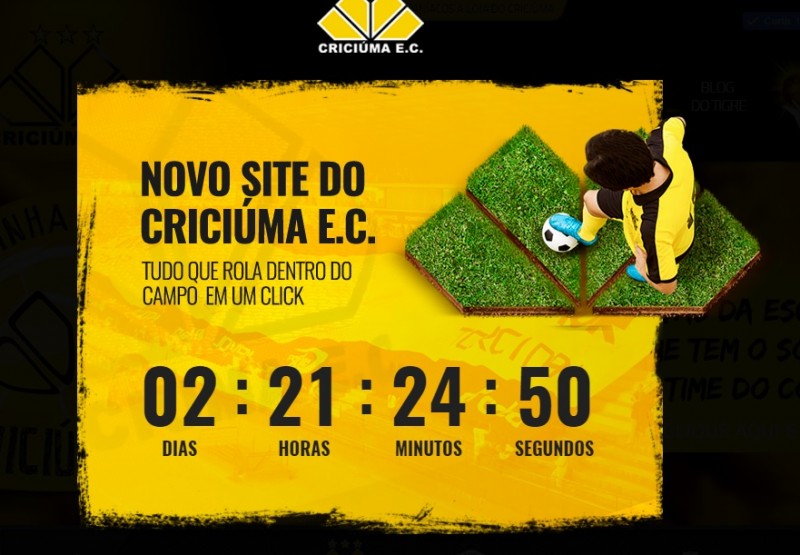 Criciúma na contagem regressiva do seu novo site