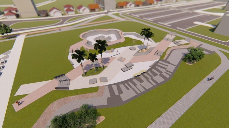Obras da nova pista de skate iniciam em janeiro; na antiga será construído um estacionamento 