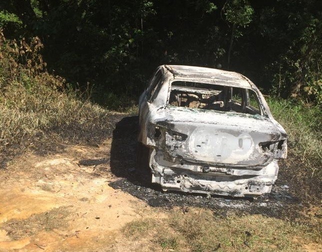 Carro de taxista é encontrado incendiado no interior de Urussanga 