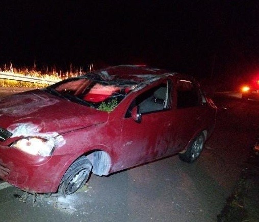 Veículo da Maracajá se envolve em acidente na rodovia SC-114 