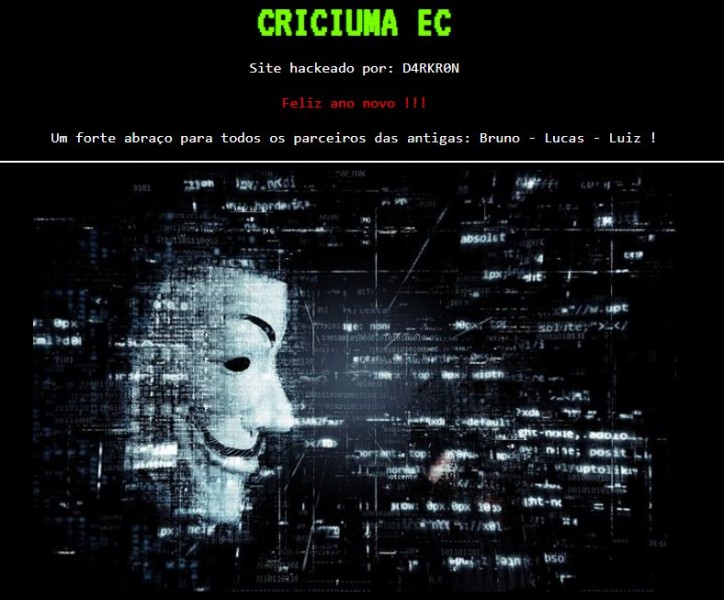 Site do Criciúma é alvo de ciberataque