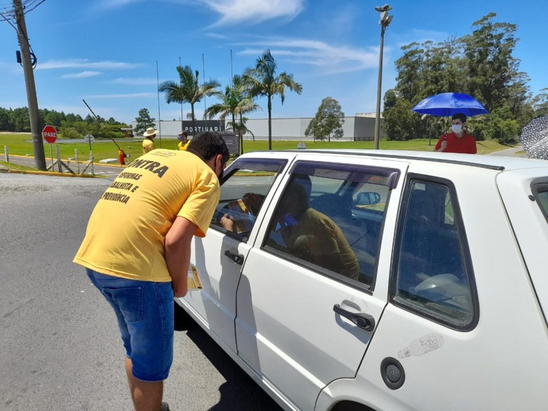 Sindicato realiza mobilização nas cerâmicas e chama categoria para Assembleias na próxima quarta