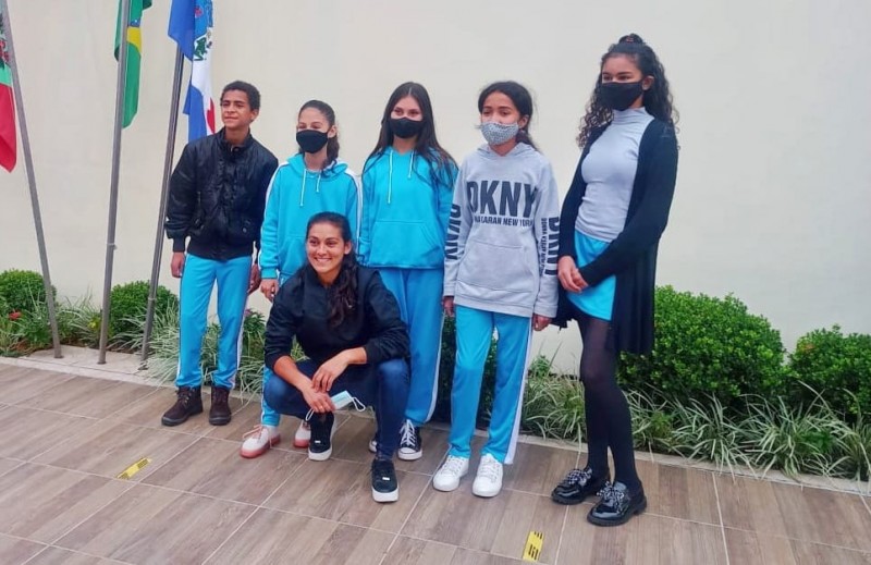 Atleta olímpica, Ana Cláudia Lemos, visita Nova Veneza