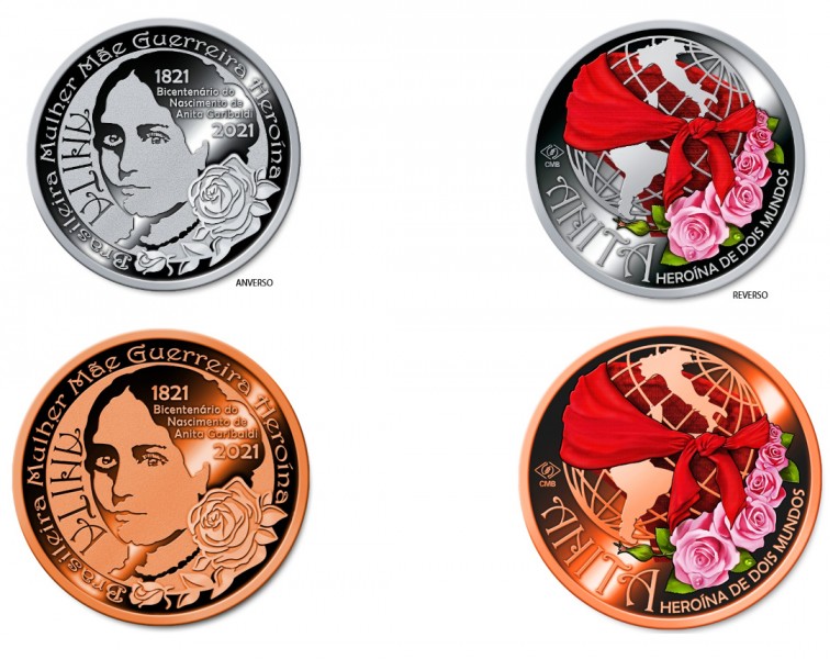 Casa da Moeda se une às homenagens para Anita e lançará medalhas comemorativas