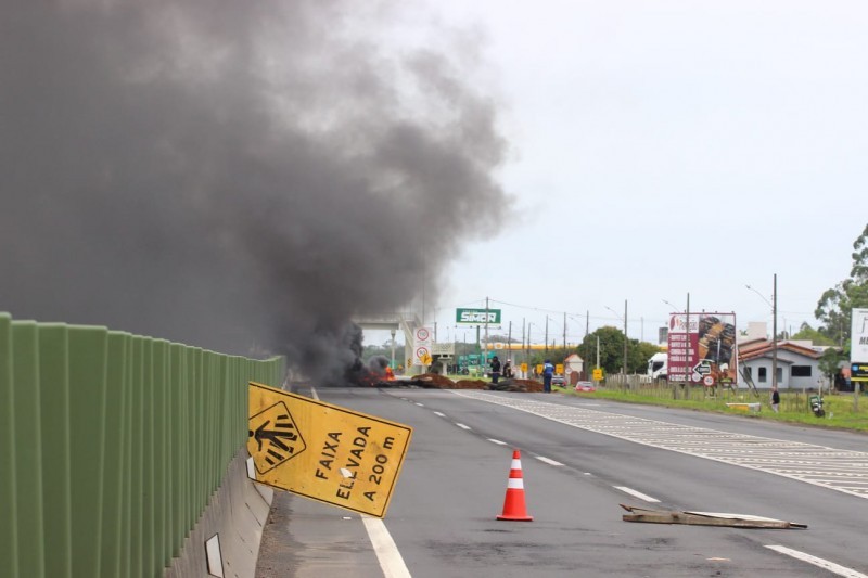 Confira quais são os pontos de paralisações nas rodovias em Santa Catarina