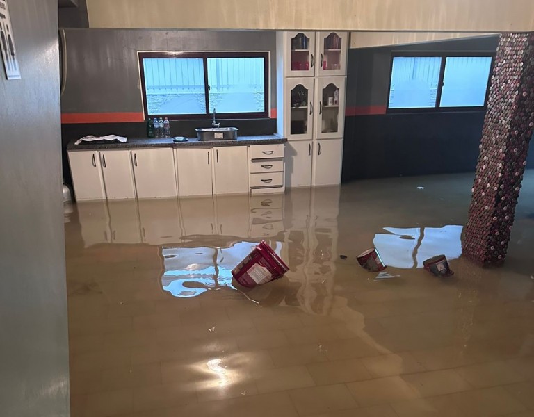 Chuva deixa desalojados e desabrigados em Turvo; município vai decretar situação de emergência