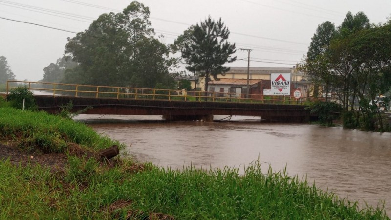 Em menos de 24 horas, municípios do Sul de SC registraram aproximadamente 70 milímetros de chuva