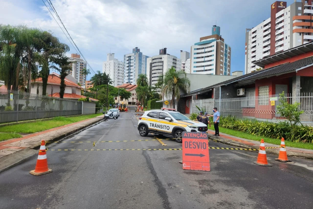 Criciúma: ruas permanecem bloqueadas após vazamento de gás ser confirmado