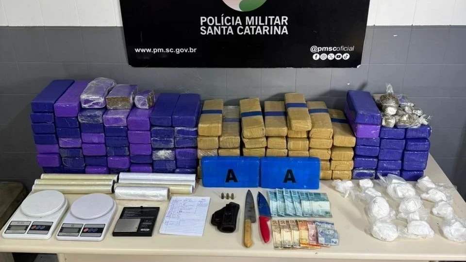 Polícia Militar de Criciúma apreende mais de 70 quilos de maconha