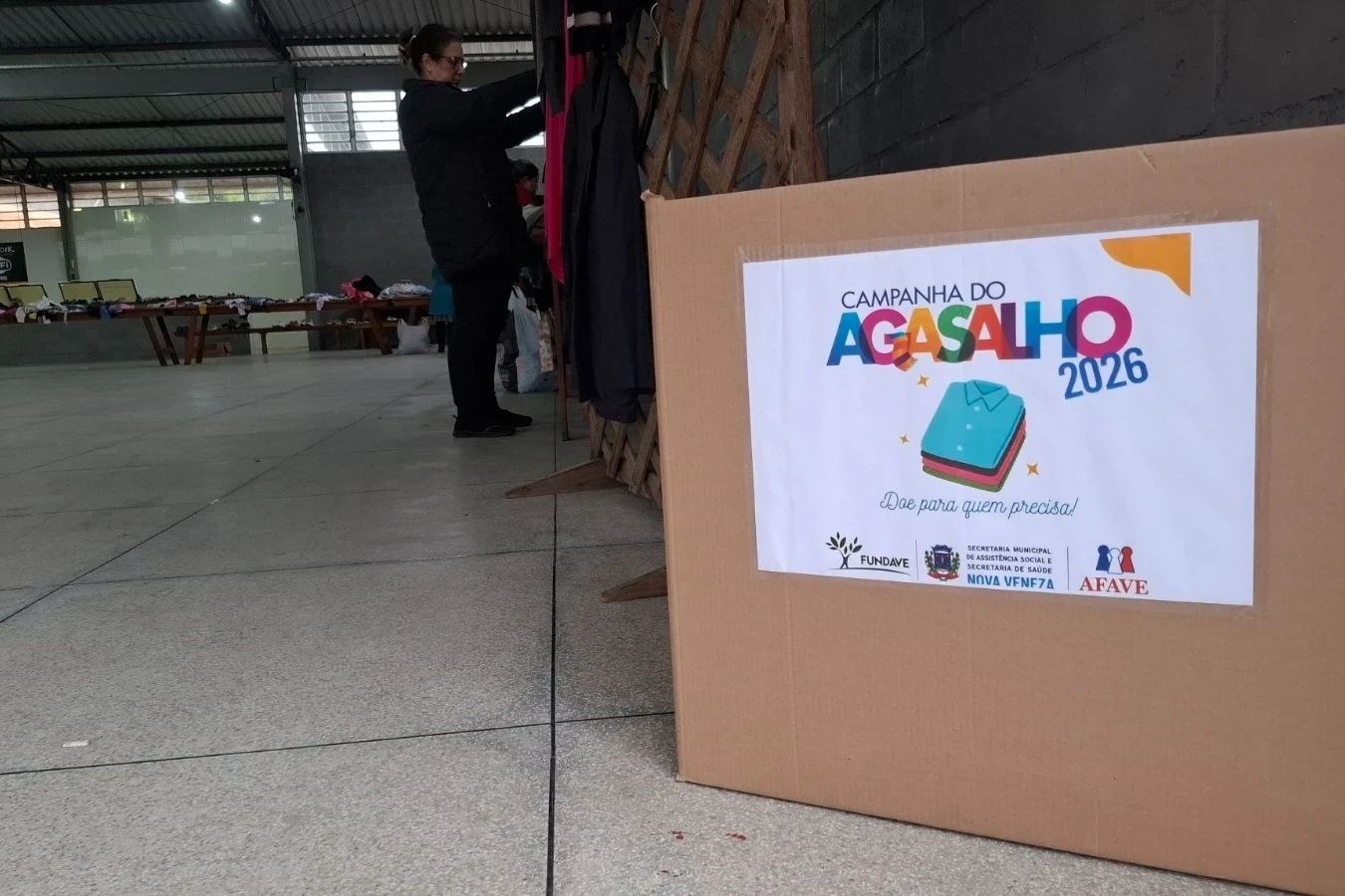 Nova Veneza inicia entrega das doações da Campanha do Agasalho 2026