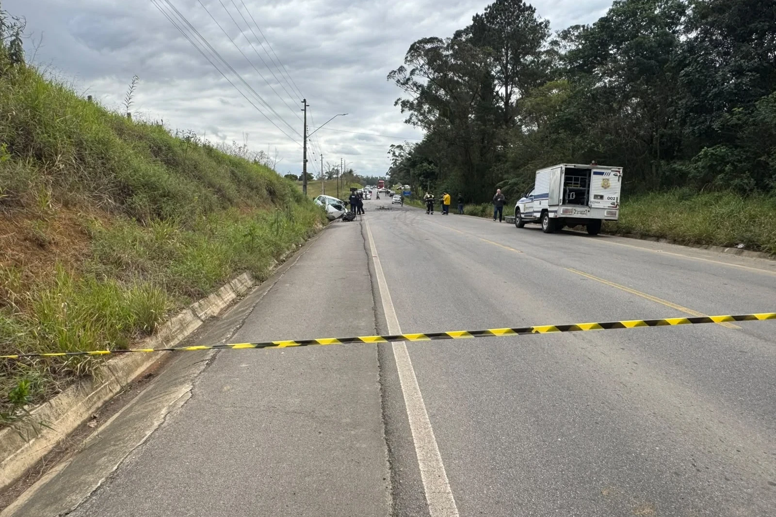 Acidente bloqueia trânsito em rodovia de Criciúma