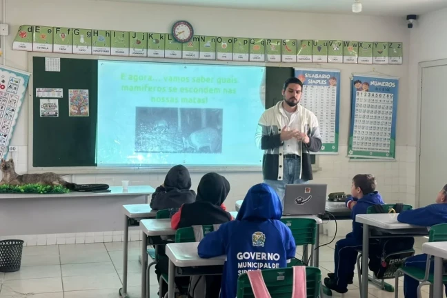 Projeto apresenta imagens inéditas da fauna silvestre do Sul de SC para alunos em Siderópolis