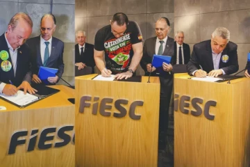 Pelo Estado 22/09: Candidatos ao governo de SC assinam compromisso de não elevar carga tributária