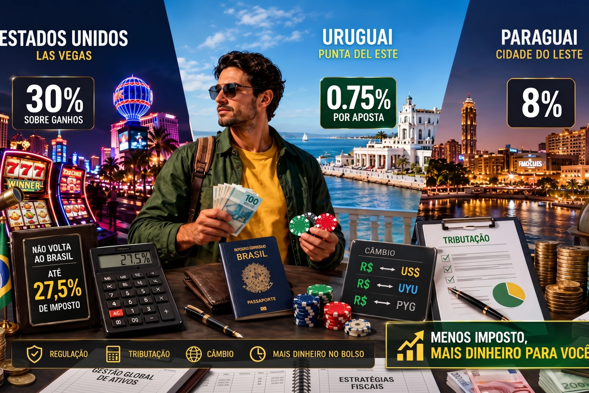 Cassino no exterior: em quais países o brasileiro leva mais dinheiro para casa
