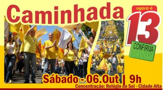 Caminhada Agora é 13 - Confirma será neste sábado