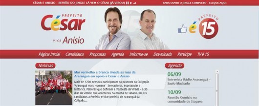 César e Anisio ligados com o eleitor na internet   