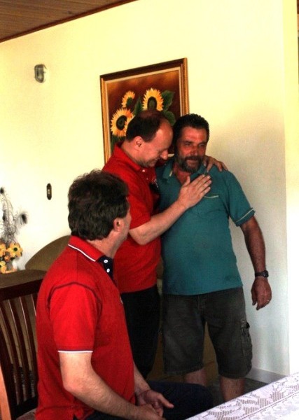 Murialdo e Sandro visitam moradores de Vila Alvorada e Urussanga Velha