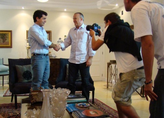 Márcio Búrigo grava primeiros programas de televisão