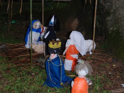 Presépios de Natal com materiais reciclados